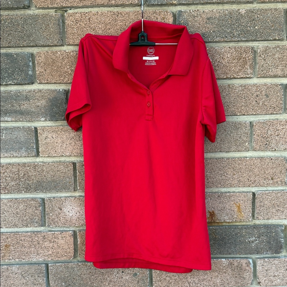 Wonder Nation Vibrant Red Button Down Shirt Size XL